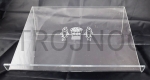 Podstawa z PLEXI pod mszał, pulpit przezroczysty z inskrypcją "chleb i ryby"