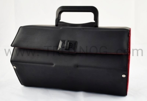 Opakowanie, futerał na kielich przewodniczącego, skórzane, sztywne, czarne