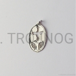 Medalik ze srebra, "Gołębica" Duch Święty 2,5cm ze srebra, bierzmowanie, zesłanie Ducha