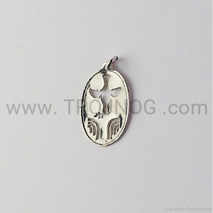 Medalik ze srebra, "Gołębica" Duch Święty 2,5cm ze srebra, bierzmowanie, zesłanie Ducha