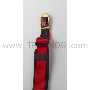 Pasek do gitary (krawat) - kolor czerwony z zabezpieczeniem