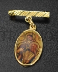 Broszka ozdobna z ikoną Święta Rodzina z Rio do klapy marynarki, przypinka