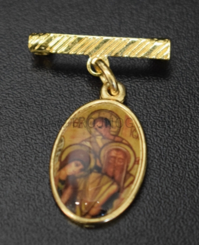 broszka, przypinka, święta rodzina z rio, do klapy koszuli, do bluzy, znak, ozdoba, medalik, wisiorek.JPG