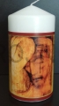 swieca 15cm na prezent, z ikona kiko dobry pasterz, sluga Jahwe, Jezus z owieczką zbłonkaną.jpeg