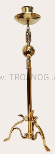 podstawa pod paschał chwalebna 8 cm mosiężna solidna na trojnogu.jpg