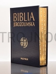 Biblia Jerozolimska, skórzana twarta okładka, pozłacane brzegi, paginatory