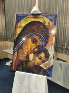 Podstawa pod ikonę, Madonne, stojak, trojnóg - do salki, na konwiwencje, drewniany