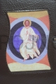 okładka na brewiarz kapłański ze skóry naturalnej kolor ciemny brąz z ikoną Jezus Chrystus Pantokrator Król.JPG