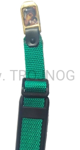 Pasek do gitary (krawat) - kolor jasny zielony z ikoną