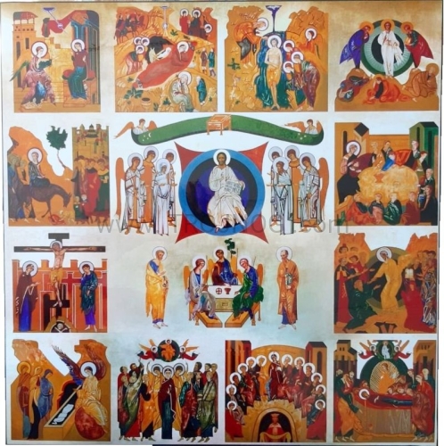 korona misteryjna kiko z piacenzy kosciol swietej trojcy cykl ikon z zycia Jezusa Chrystusa.jpg