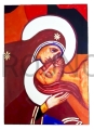 Zdjecie Jezusa Chrystusa z krzyża, Jezus na kolanach Maryi, Pieta w kolorze Kiko.jpg