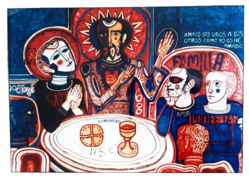 pascha ostatnia wieczerza kiko arguello kubizm, wspolnota komunia, eucharystia.jpg