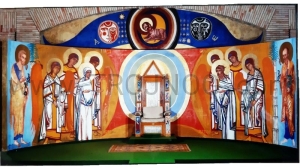 Krypta męczenników kanadyjskich - Rzym 50x30 cm, prezbiterium autorstwa, Kiko 