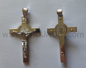 Krzyż św Benedykta 3,8cm ze srebra 925