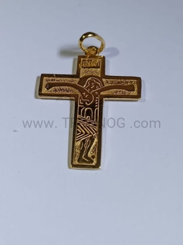 pozłacany krzyż nowej ewangelizacji mały 2,5 cm medalik krzyżyk (1).jpeg