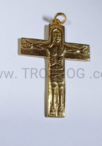 Krzyżyk pozłacany TRADITIO 3,5 cm na szyję, duży rozmiar medalik