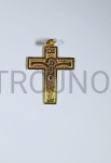 Krzyżyk pozłacany Nowa Ewangelizacja na szyję 3,5 cm duży  medalik