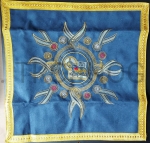 Welon niebieski - duże nakrycie na welon, pulpit, ambone 70x70 cm