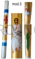 swieca paschalna wzor 3 dlugosc 100cm nie kopci Chrystus Pantokrator baranek i palma zwyciestwa.jpeg