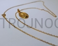 catenina da collo, placcata oro, catenina con occhietti piccoli, delicata, decorativa, elegante, per medaglione, per croce, regalo per comunione, battesimo, occhietti piccoli.jpeg