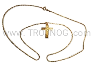 Delikatny dziecięcy pozłacany łańcuszek drobne oczka, dziecięcy, damski, do małych medalików