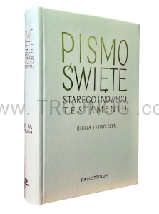 Pismo Święte A4 z dużymi literami i złoconymi brzegami - Papieska Biblia Tysiąclecia 5 wydanie
