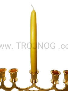 Świeca woskowa 21 cm, nie kopci, do świecznika i menory