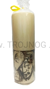 Świeca na ołtarz, 25cm z ikoną Dobry Pasterz 2 / Sługa Jahwe.