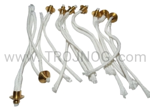 Zestaw knotów z talerzykiem (8-10 mm) do ampułki - komplet 10 sztuk