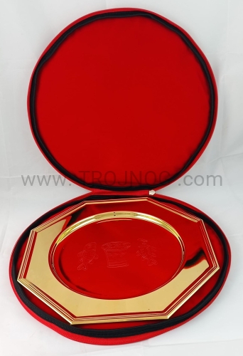opakowanie ochronne na patene neokatechumenalna etui futerał do przechowywania elegancki czerwony.jpg