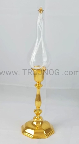 świecznik wysoka lampka oliwna na ołtarz ampułka na stół do modlitwy.jpg