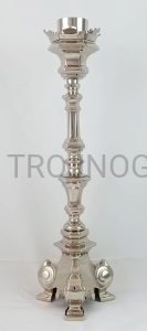 Lichtarze na ołtarz 2szt, niklowane 40 cm, akolitki, świecznik na procesje