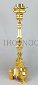 Lichtarze na procesje 2szt, pozłacane 40 cm, akolitki boczne na ołtarz, świecznik, kandelabr
