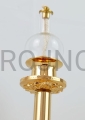 candelabro bañado en oro, fuego, sobre trípode, candelabro, para el altar, mesa, laudes, para el hogar, para bombilla, velas, estable, sólidamente hecho, alto, velas lateralesu.jpg
