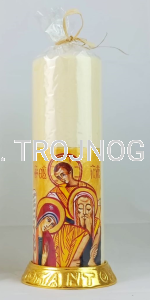 Świecznik, podstawa pod świecę 8cm z ozdobną ryciną, pozłacany