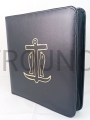 Okładka skórzana na śpiewnik drogi Neokatechumenalnej ze złotym logo ryby, etui, futerał, opakowanie ochronne.jpg