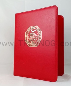 Okładka ze złotym tłoczeniem, na homilie, ryty, ogłoszenia, nabożeństwa, czerwona rozmiar A4
