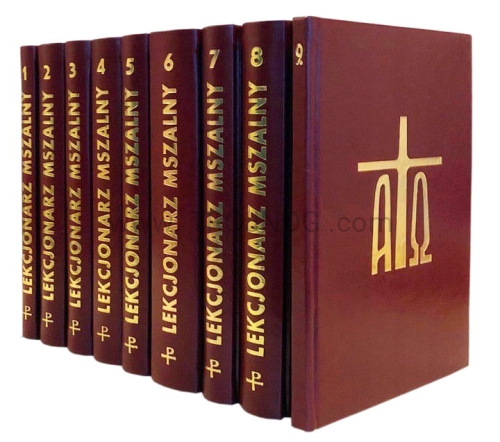 zestaw lekcjonarzy mszalnych 9 sztuk, najnowsze wydanie, twarda oprawa, format b5, twarda oprawa.jpg