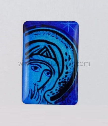 naklejka, madonna del silenzio, żywiczna, 3d, niebieska madonna, wysoka jakość, 3 cm, mocny klej.jpg