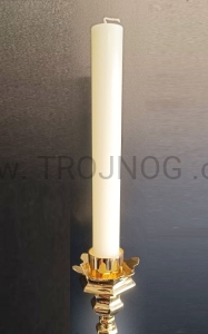 Świeca z wosku, 25 cm, do akolitek, procesji