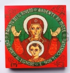 Ikonka Krzew Ognisty 9,5x9,5 cm orantka, na biurko