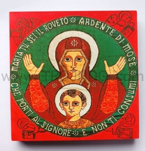 Ikonka Krzew Ognisty 9,5x9,5 cm orantka, na biurko