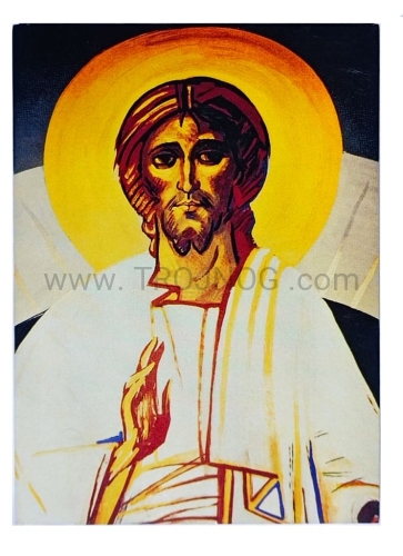 ikonka drewniana, oblicze Chrystusa, Jezus, z perugii, Chrystus, ikonka kiko.jpg