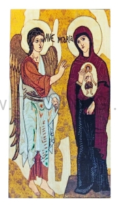 Ikonka Zwiastowanie, Ave Maria 15x8 cm Kiko Arguello