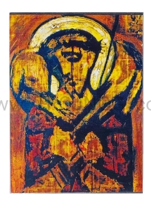 Ikonka Dobry Pasterz 3 na stół, do biura 12x9 cm