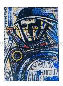 Ikonka Archanioł Michał 12x9 cm Kiko Arguello na stół, ścianę, prezentowa