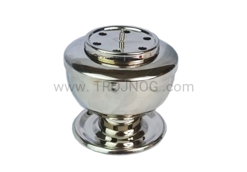 kadzielnica, trzy częściowa, domowa, niklowana, srebrna, na podgrzewacz, wegielek, wloty, powietrza,stojaca, na stol, biurko.jpg