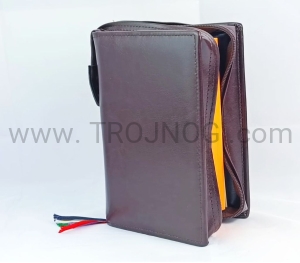 Okładka na liturgię godzin, etui na brewiarz brązowy, wszystkie tomy, eco-skóra, futerał