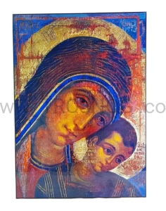 Ikona Madonna Drogi 17x12,5 wysoka jakość, lakierowana na drewnie, Kiko
