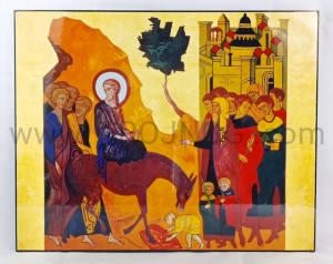 Ikona Wjazd Chrystusa do Jerozolimy 40x30, niedziela palmowa, Korona Misteryjna-5